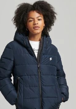 Superdry HOODED SPIRIT SPORTS PUFFER - Winter Jacket - Deep Navy