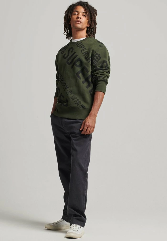 Superdry Sweatshirt - Surplus Goods Olive 2 Superdry Sweatshirt - Surplus Goods Olive - Image 2