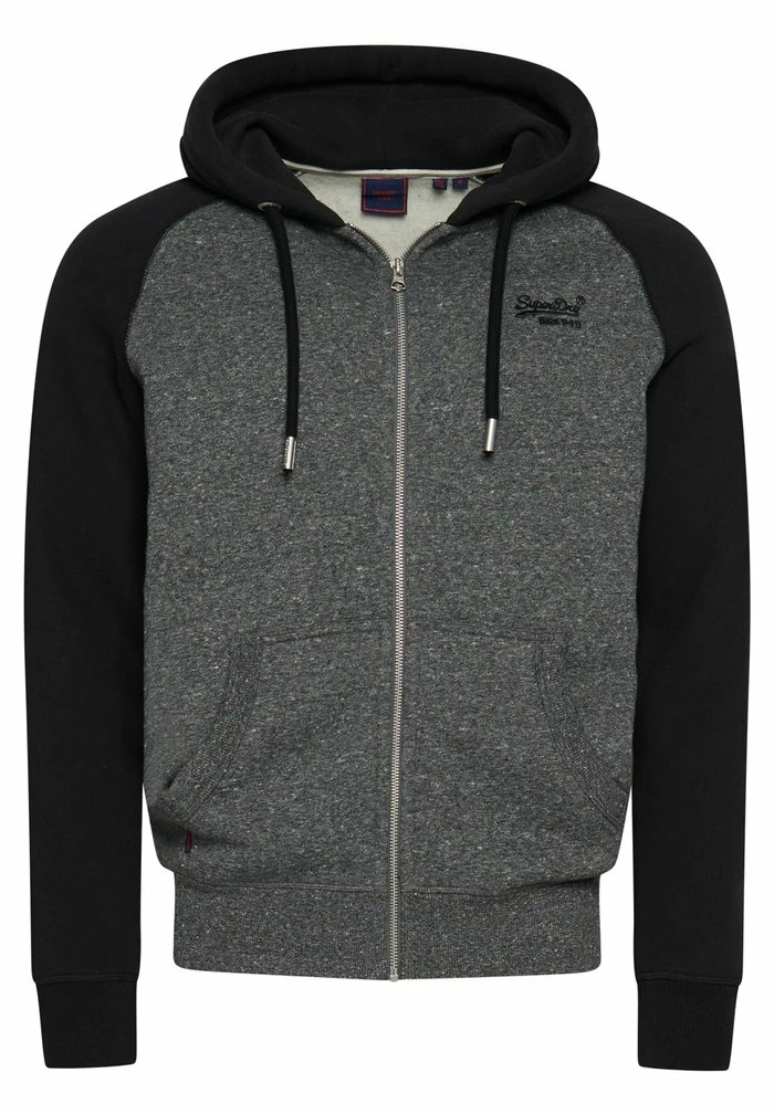 Superdry VINTAGE LOGO BASEBALL - Zip-up Sweatshirt - Black 5 Superdry VINTAGE LOGO BASEBALL - Zip-up Sweatshirt - Black - Image 5