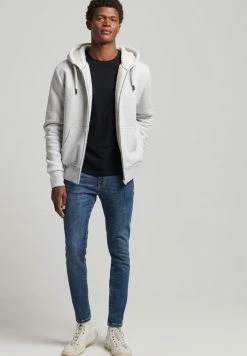 Superdry BORG - Zip-up Sweatshirt - Glacier Grey Marl