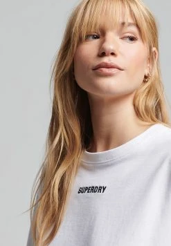 Superdry CODE MICRO LOGO - Print T-shirt - Optic