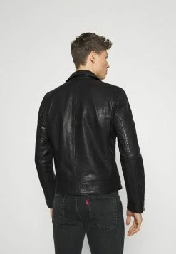 Superdry MOTO BIKER - Leather Jacket - Black -Superdry Shop 6202376ced8841878e60d566907db293