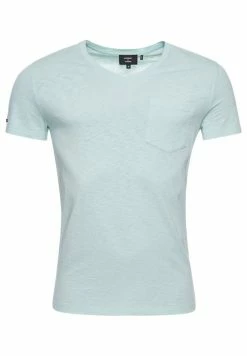 Superdry POCKET V-NECK - Basic T-shirt - Surf Spray -Superdry Shop 6206f2b009514ee68fcb9c9ae5cd4ab5