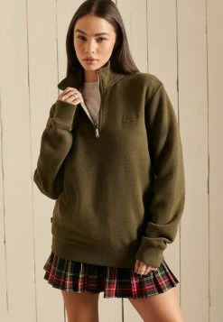 Superdry EMBROIDERED LOGO - Sweatshirt - Olive Marl