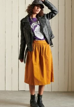 Superdry A-line Skirt - Turmeric Tan -Superdry Shop 621cdfbc44124c739f169030fc6ec03e