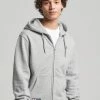 Superdry Zip-up Sweatshirt - Grey Slub Grindle