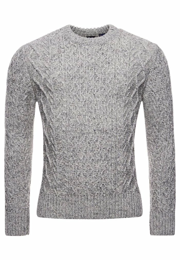 Superdry Jumper - Mottled Light Grey 4 Superdry Jumper - Mottled Light Grey - Image 4