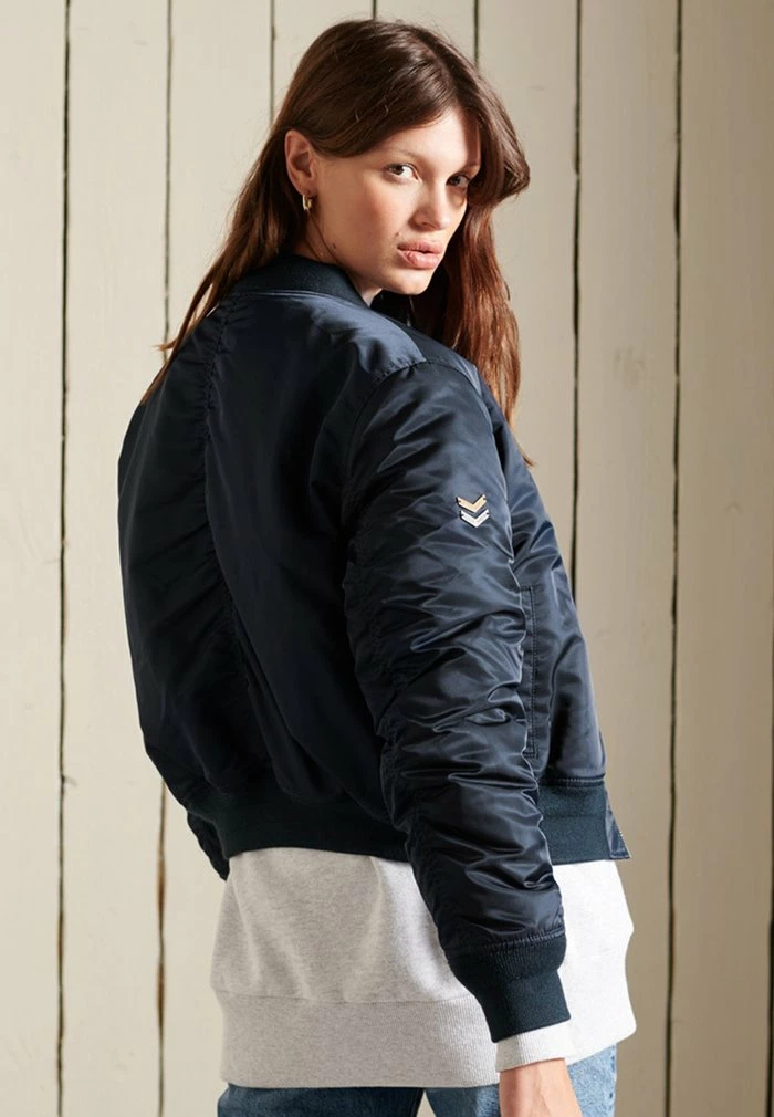 Superdry Bomber Jacket - Nordic Chrome Navy 3 Superdry Bomber Jacket - Nordic Chrome Navy - Image 3