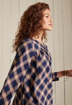 Superdry CHECK - Day Dress - Navy Check -Superdry Shop 6375be6e098c4a07b20ca0d410e86f77