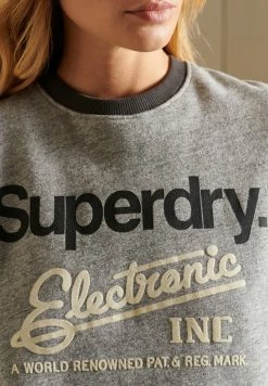 Superdry CORE LOGO RINGER - Sweatshirt - Athletic Grey Marl -Superdry Shop 63cbab803aa6489d918df12a333543f3