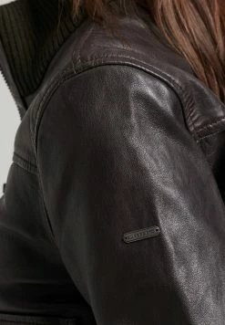 Superdry COLLAR - Faux Leather Jacket - Chocolate Brown -Superdry Shop 63d4bce64f4842d4ba4b2f1ddd78428d