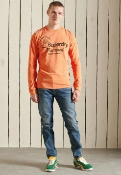 Superdry AMERICAN CLASSIC - Long Sleeved Top - Spiced Orange