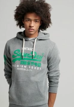 Superdry VINTAGE LOGO CLASSIC - Sweatshirt - Charcoal Grey Marl