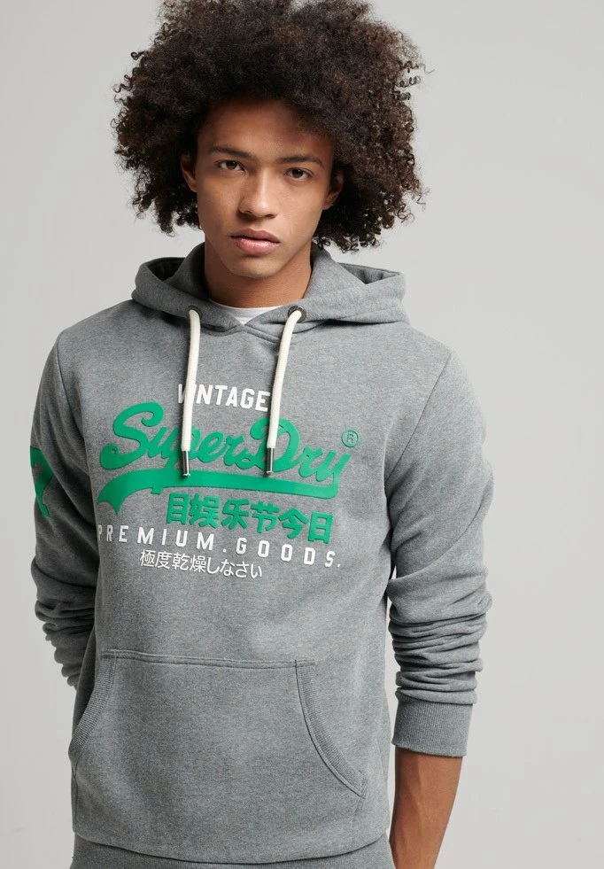 Superdry VINTAGE LOGO CLASSIC - Sweatshirt - Charcoal Grey Marl 1 Superdry VINTAGE LOGO CLASSIC - Sweatshirt - Charcoal Grey Marl
