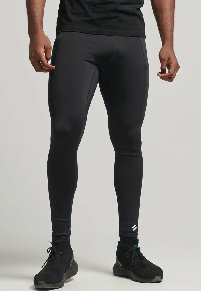 Superdry SPORT CORE FULL LENGTH TIGHT - Tracksuit Bottoms - Black 1 Superdry SPORT CORE FULL LENGTH TIGHT - Tracksuit Bottoms - Black