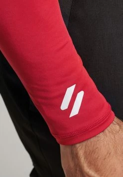 Superdry SPORT HALF ZIP - Long Sleeved Top - Carmine Red -Superdry Shop 64c7924316154443b4c79614ba32da6f