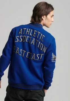 Superdry COLLEGIATE - Bomber Jacket - Mazarine Blue -Superdry Shop 64f587e81e8d4f879c78414270ae1497