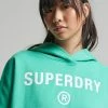 Superdry CROP BOX - Hoodie - Tropical Green