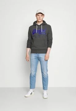 Superdry SHOP DUO HOOD - Sweatshirt - Winter Charcoal Marl -Superdry Shop 655bc7016d3c44e09eaf68c864a5e9c3