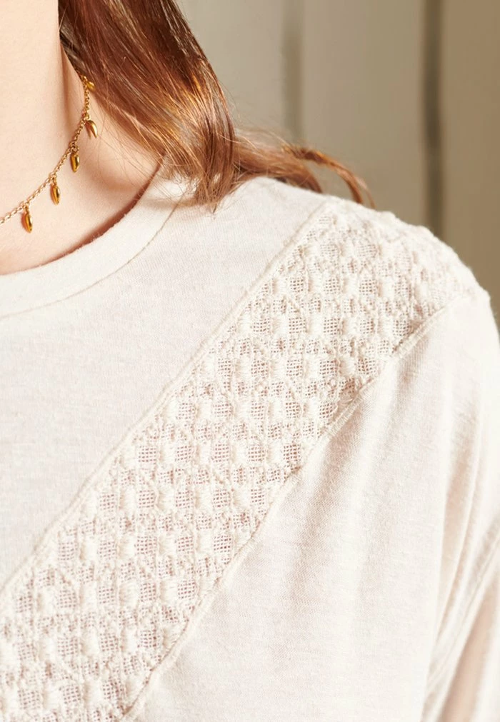 Superdry ROCK LONG SLEEVED - Blouse - Oatmeal 2 Superdry ROCK LONG SLEEVED - Blouse - Oatmeal - Image 2