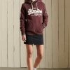Superdry VINTAGE LOGO - Hoodie - Rich Deep Burgundy
