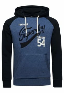 Superdry SCRIPTED COLLEGE - Hoodie - Jeans Marl Navy -Superdry Shop 65d6842a4b1d45058343629a19570f87