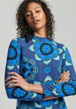 Superdry LONG SLEEVE MINI - Day Dress - Psychedelic Blue 8 Superdry LONG SLEEVE MINI - Day Dress - Psychedelic Blue -Superdry Shop 66b4f26d09454910b957ef80011ba775
