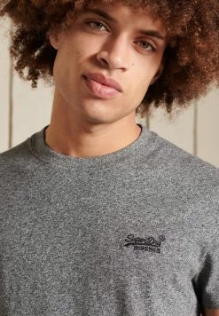 Superdry VINTAGE - Basic T-shirt - Karst Black Mega Grit -Superdry Shop 66c53dd3f5254166bd9ea84b01df3658