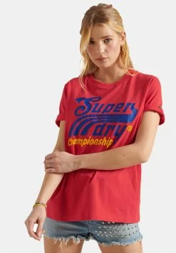 Superdry Print T-shirt - Drop Kick Red