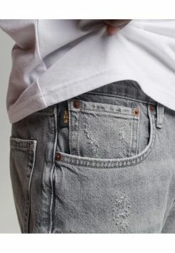 Superdry Jeans Tapered Fit - Beach Grey Rip -Superdry Shop 672ed7e6ebc544699a33a0a3aa3c3ceb