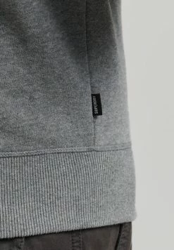 Superdry VINTAGE LOGO HALF ZIP - Sweatshirt - Charcoal Grey Marl -Superdry Shop 6738be419b6444f1a69577712c97f3bd