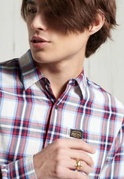 Superdry WORKWEAR LITE - Shirt - Winter Blue Check -Superdry Shop 6763530d6b8944cfb8e7696a942564be