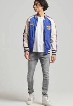 Superdry VINTAGE SUIKAJAN - Bomber Jacket - Mazarine Blue