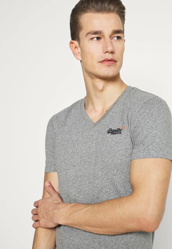 Superdry CLASSIC TEE - Basic T-shirt - Grey Marl 4 Superdry CLASSIC TEE - Basic T-shirt - Grey Marl - Image 4