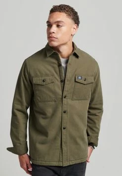 Superdry BORG LINED MILLER - Shirt - Surplus Goods Olive