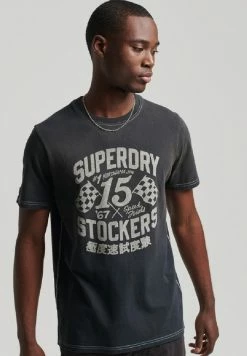 Superdry VINTAGE REWORK CLASSIC - Print T-shirt - Vintage Black