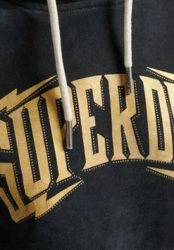 Superdry BRAND MARK METAL - Hoodie - Heavy Amp Black -Superdry Shop 68e1eed12f59481086e7fc85039e7c4e