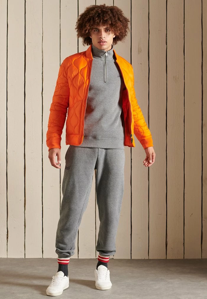 Superdry Sweatshirt - Rich Charcoal Marl 1 Superdry Sweatshirt - Rich Charcoal Marl