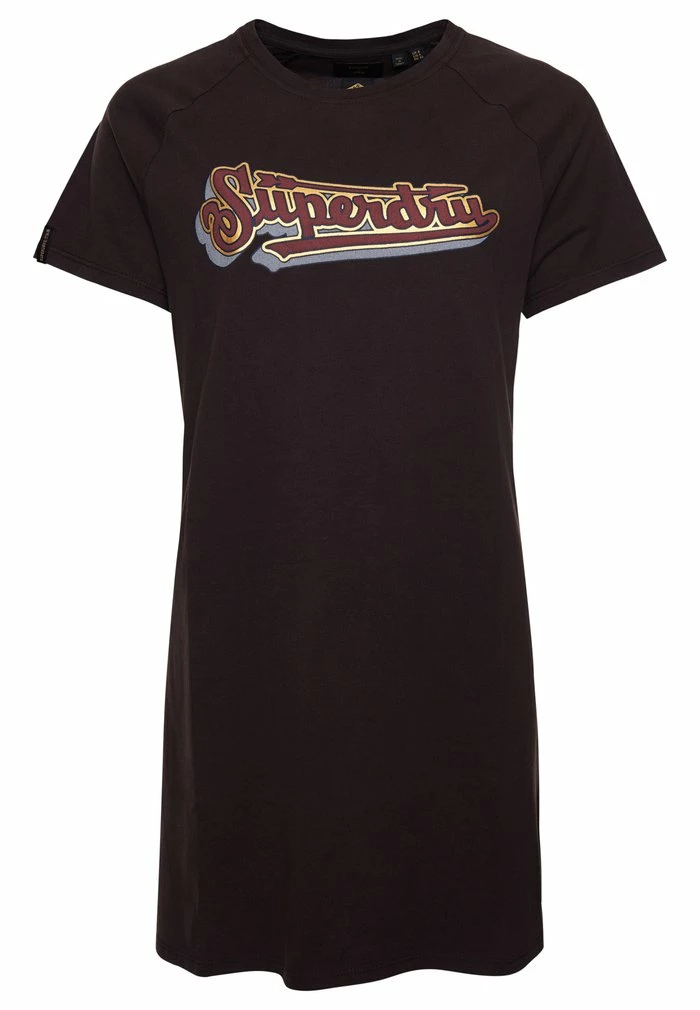 Superdry BOHO - Jersey Dress - Blackbean 1 Superdry BOHO - Jersey Dress - Blackbean
