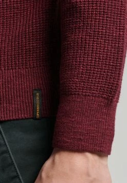Superdry VINTAGE TEXTURED CREW - Jumper - Red Heather -Superdry Shop 69a56d70b70e454197781670630ecc99