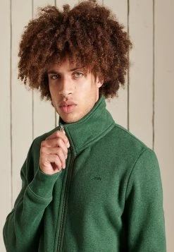 Superdry VINTAGE TRACK - Zip-up Sweatshirt - Heritage Pine Green Marl -Superdry Shop 69d60e6d56fc4f1e9469d73504b14878