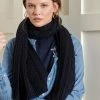Superdry LANNAH CABLE - Scarf - Carbon Navy