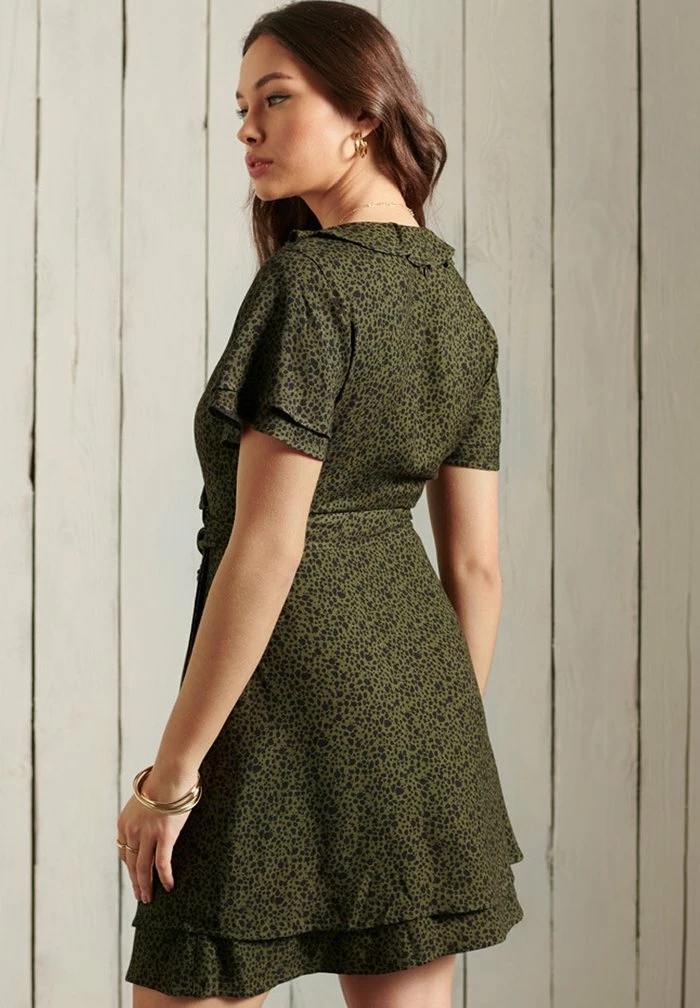 Superdry Day Dress - Dark Olive Leopard 3 Superdry Day Dress - Dark Olive Leopard - Image 3