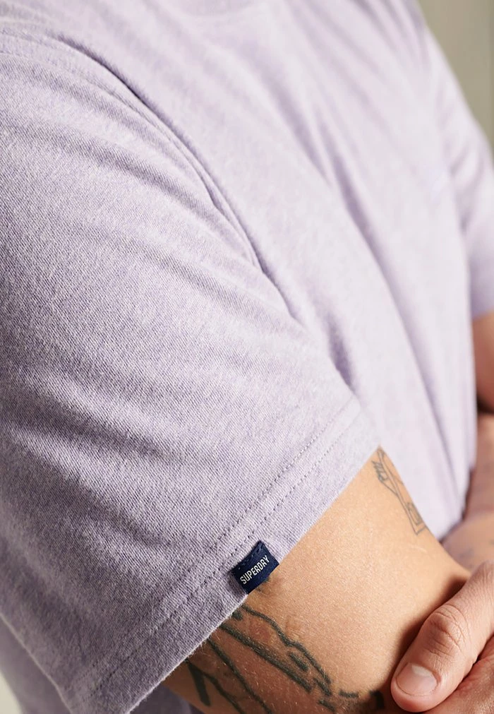 Superdry VINTAGE - Basic T-shirt - Pale Lilac Marl 2 Superdry VINTAGE - Basic T-shirt - Pale Lilac Marl - Image 2
