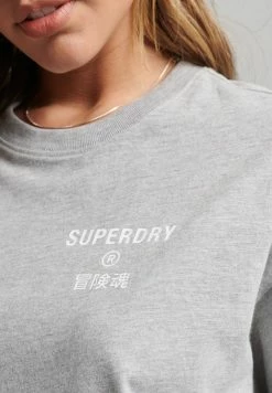 Superdry CORE - Print T-shirt - Grey Marl -Superdry Shop 6a445ba4e3e9431a8035e539a2dd224d