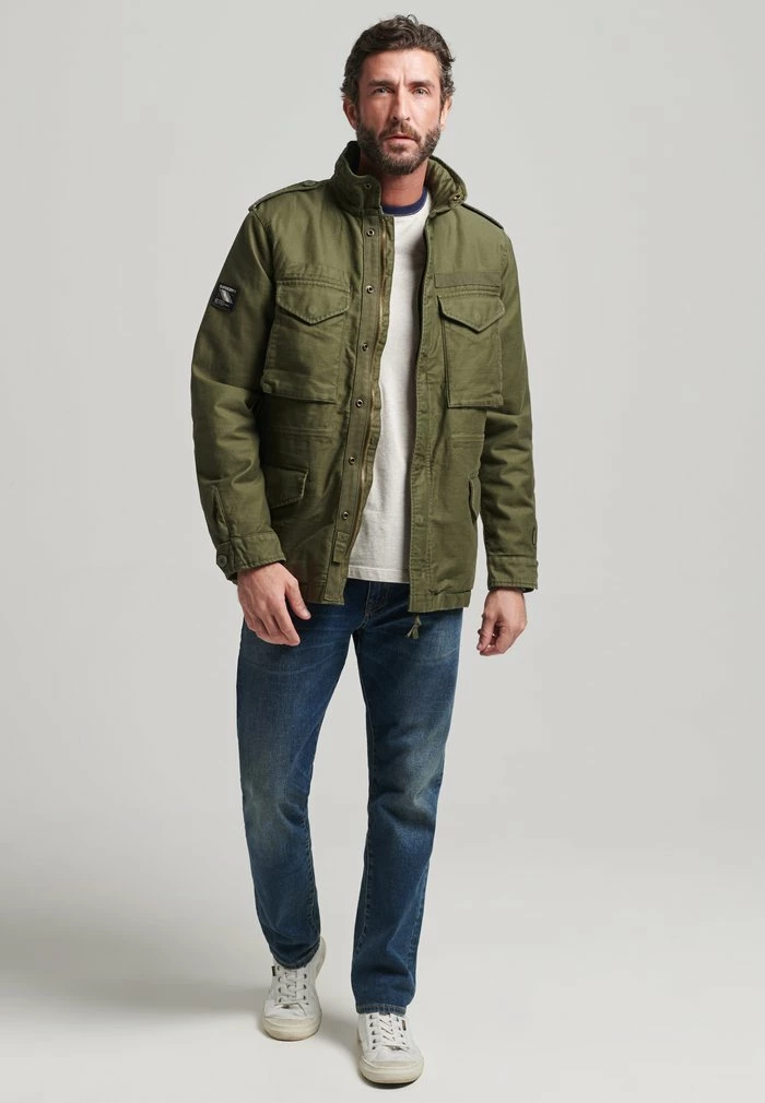 Superdry BORG - Light Jacket - Dark Khaki 1 Superdry BORG - Light Jacket - Dark Khaki