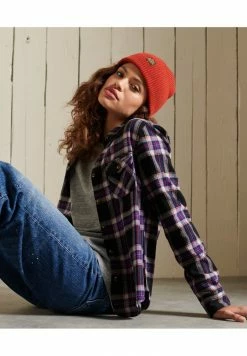 Superdry CLASSIC - Button-down Blouse - Hatton Check Navy -Superdry Shop 6ad642e9f7c64ac1aaf0f487fe97984d