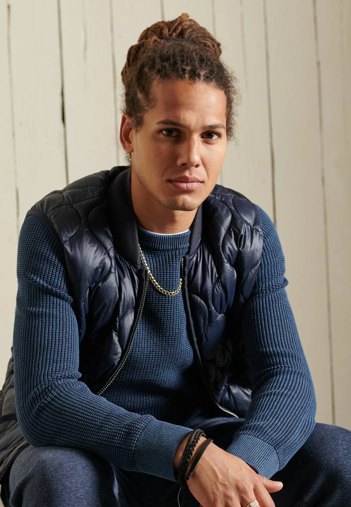 Superdry ACADEMY DYED TEXTURED - Jumper - Washed Dark Indigo 6 Superdry ACADEMY DYED TEXTURED - Jumper - Washed Dark Indigo - Image 6