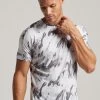 Superdry SPORT RUN SHORT - Print T-shirt - Brush Camo Ice