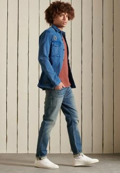 Superdry CROSSING LINES AMERICAN CLASSICS - Print T-shirt - Fired Red Grindle